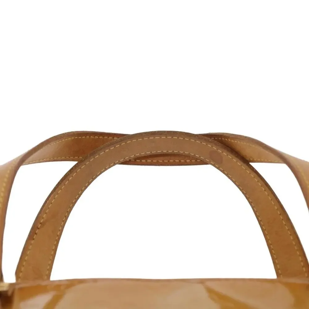 Louis Vuitton Monogram Vernis Houston Handbag Beige
